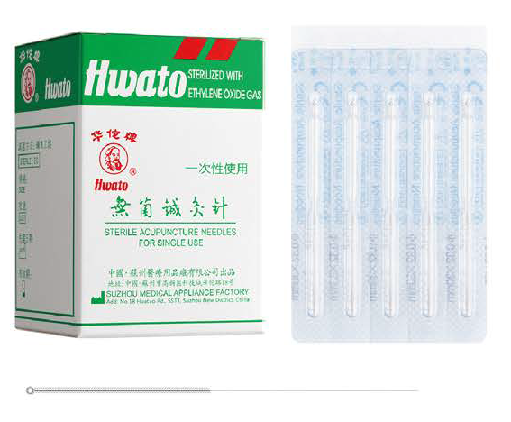 HWATO – Gümüş Akupunktur İğnesi 0.25mm x 25mm – 1 Kutu (100 adet)