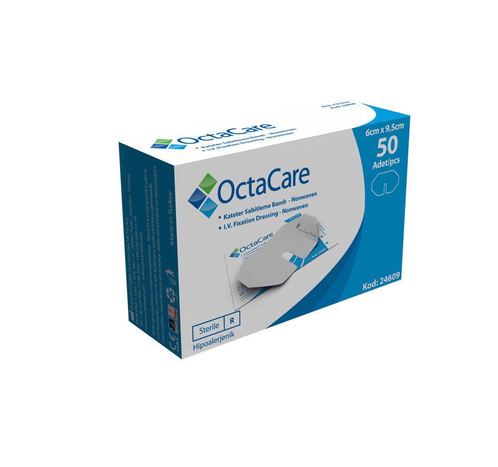 OctaCare – Kateter Sabitleme Bandı – Nonwoven – 6 cm x 9,5 cm – 1 Kutu (50 adet)