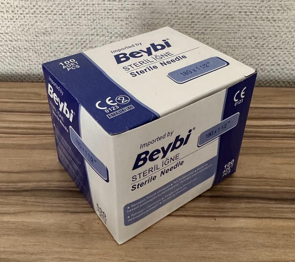 BEYBİ – 18G Steril İğne Ucu – 1 Kutu (100 Adet)