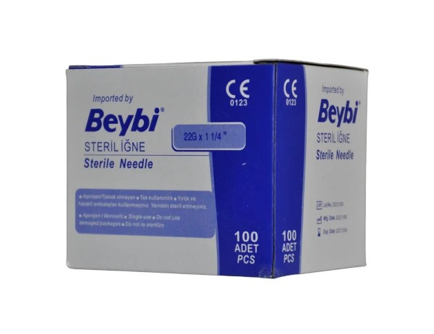 BEYBİ – 22G Steril İğne Ucu – 1 Kutu (100 adet)