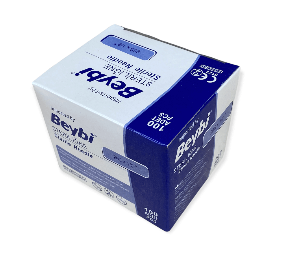 BEYBİ – 26G Steril İğne Ucu – 1 Kutu (100 adet)